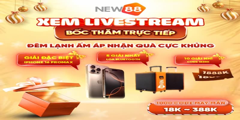 Nhà cái sẽ phát sóng trực tiếp các buổi live trên diễn đàn trang chủ New88