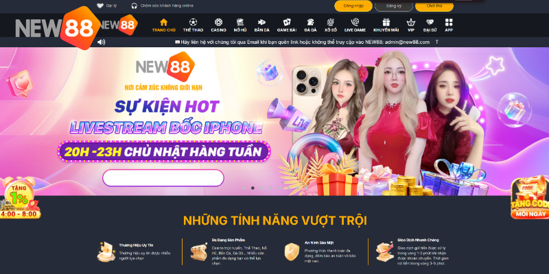 Thực hiện truy cập New88 để khởi động sự kiện 58K
