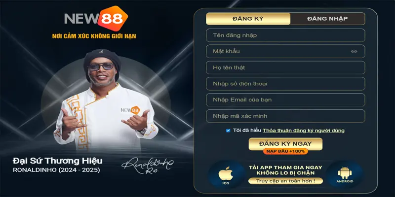 Đăng ký New88 nhận ngay thưởng 58K